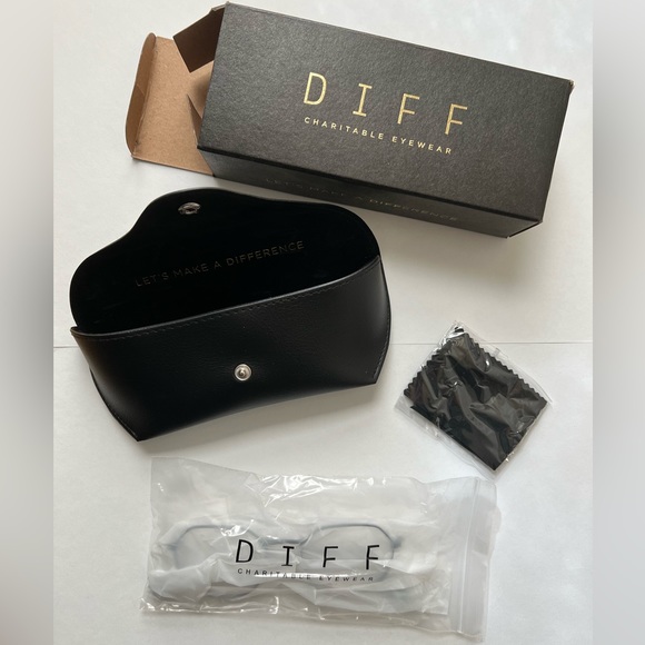 Diff Eyewear James Black Round Blue Light Blocking Glasses New - Picture 8 of 11